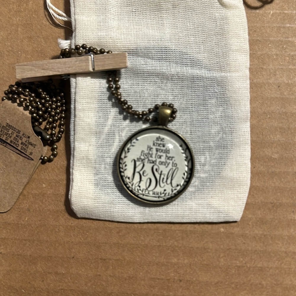 Handmade scripture necklace
